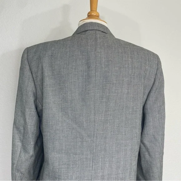 Vintage Men's Nino Cerruti Paris Gray Button Blazer Sport Coat Size 42R Preppy
